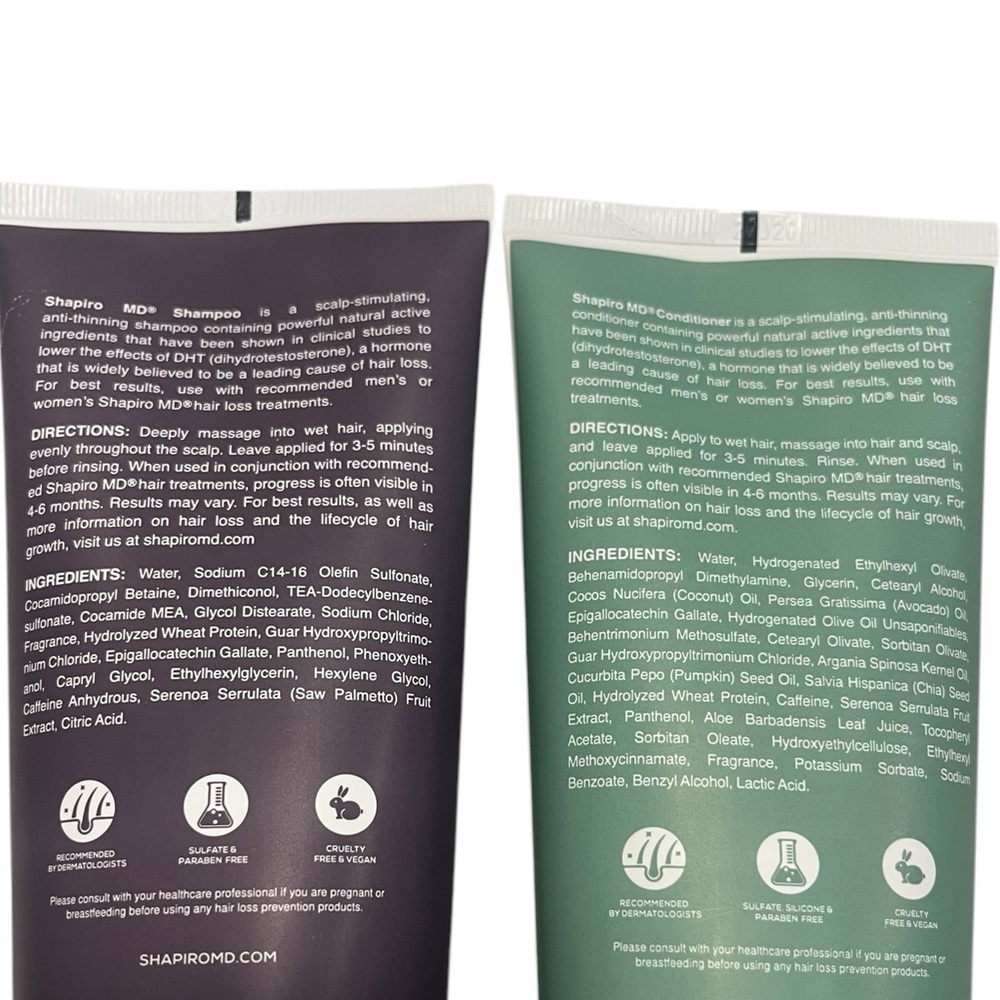 NWT Shapiro MD DHT Fighting Shampoo and Conditioner Duo For Thinning Hair - Picture 6 of 6